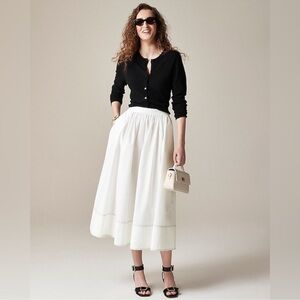 J. Crew White A-Line Skirt